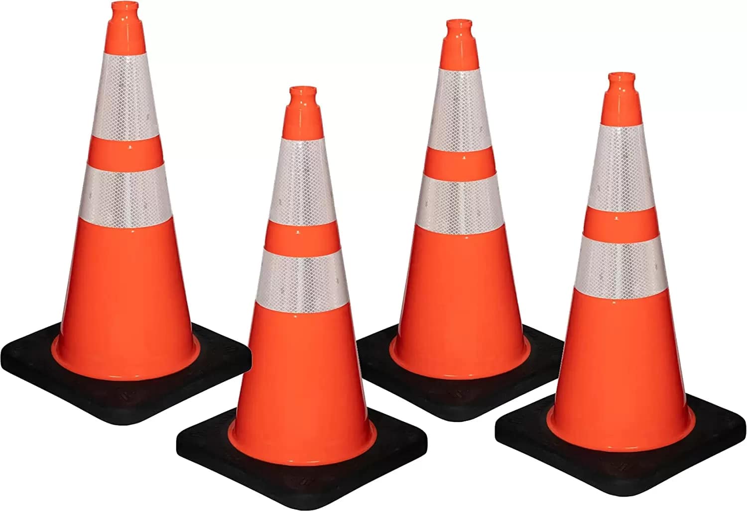 28" 7lb Work Area Black Base Traffic Cone 2 28 inch black base cones