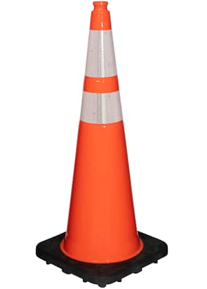 Work Area Traffic Cones Black Base