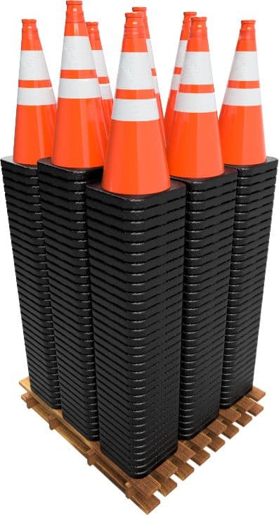 work area traffic cones Pallet of Qty 300 - 28